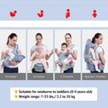 6 in 1 Breathable Multifunction Ergo 360 Baby Carrier for Newborn to Toddler - Cute Cubs