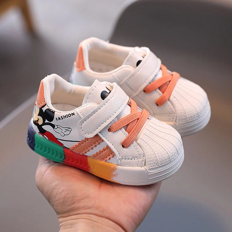Mickey Magic: Trendy Sneakers for Toddlers & Babies 🌈👶👟
