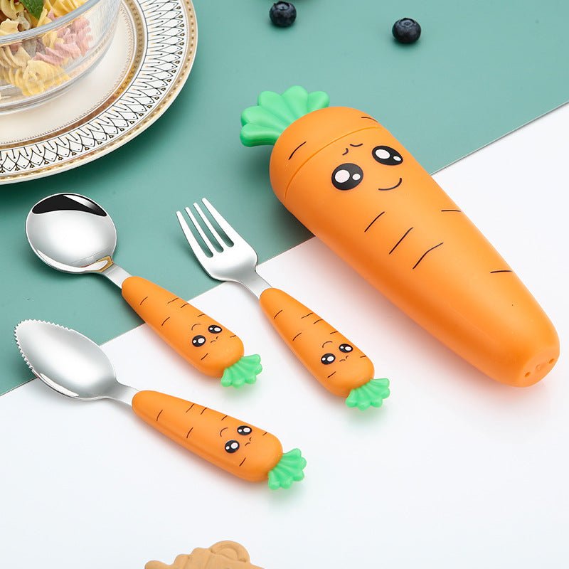 Carrot Shape Kids Utensils - Cute Cubs