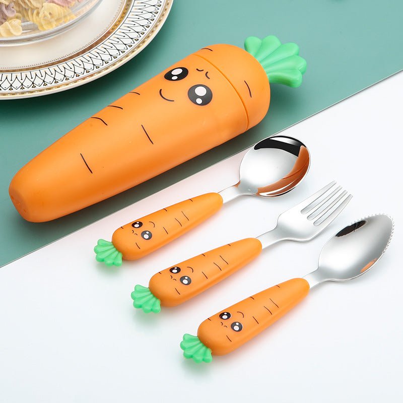 Carrot Shape Kids Utensils - Cute Cubs