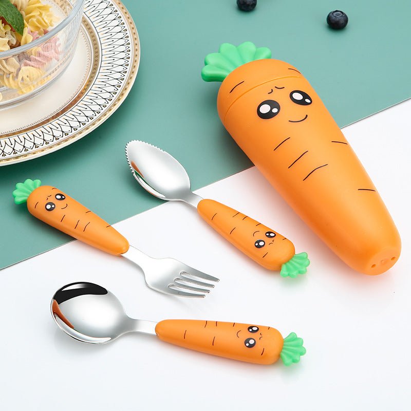 Carrot Shape Kids Utensils - Cute Cubs