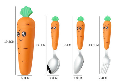 Carrot Shape Kids Utensils - Cute Cubs