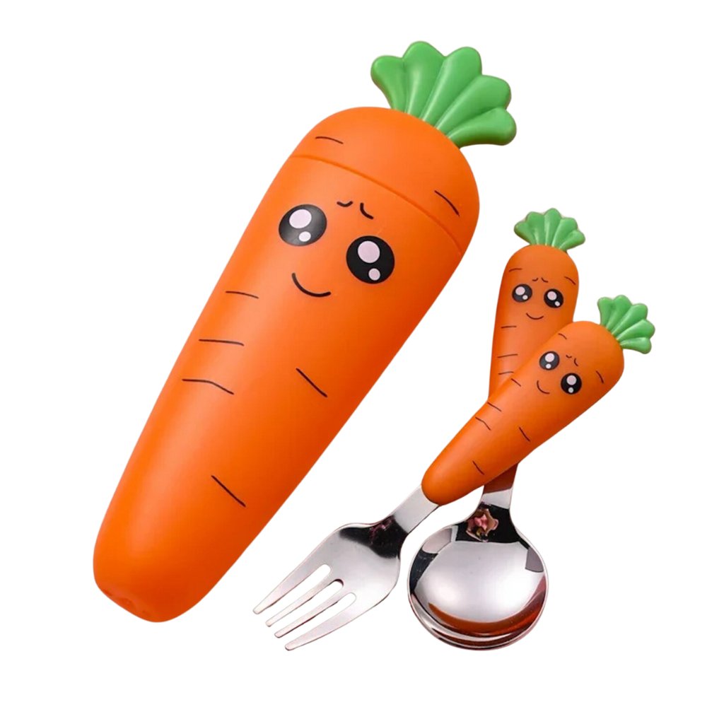 Carrot Shape Kids Utensils - Cute Cubs